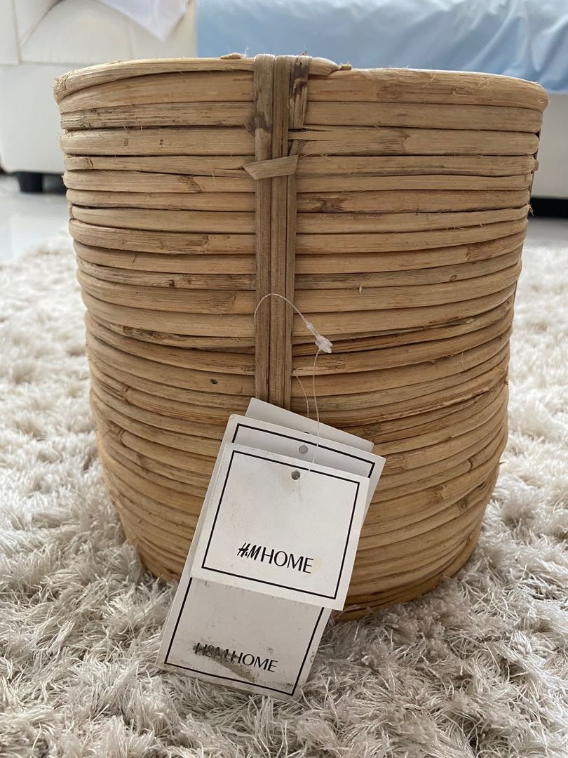 H&M Rattan plant basket, Furniture & Home Living, Home Decor, Other ...