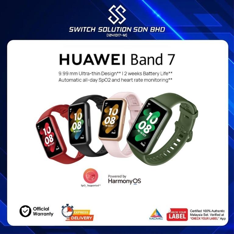 Original Huawei Band 7 NFC Smart Band Blood Oxygen 1.47'' inch Heart Rate  Tracker Smartband 2 Weeks Battery Life