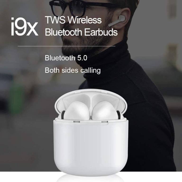 I9X Bluetooth Headphones Wireless Earbuds Noise Cancelling Mic Wireless Earphones Cordless Headphones Bluetooth Headset for Sport Running TWS