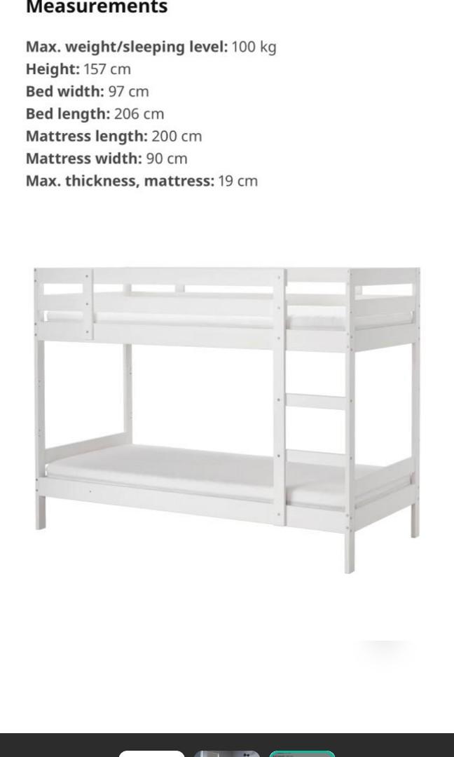 Ikea Double Decker bed frame, Furniture & Home Living, Furniture, Bed