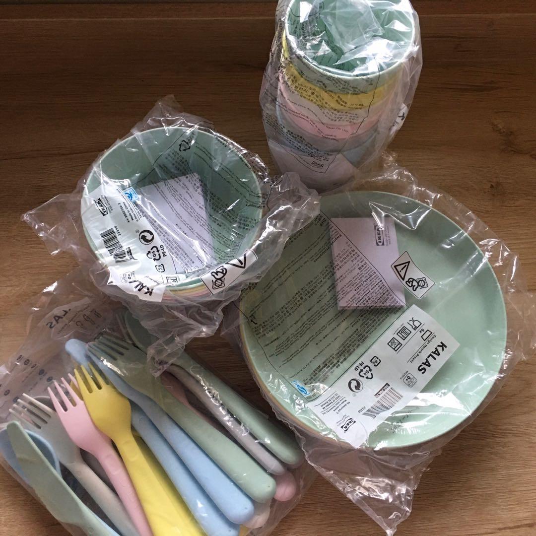 IKEA KALAS Dinnerware Tableware Bowl Cup Plate Spoon Pork Knife
