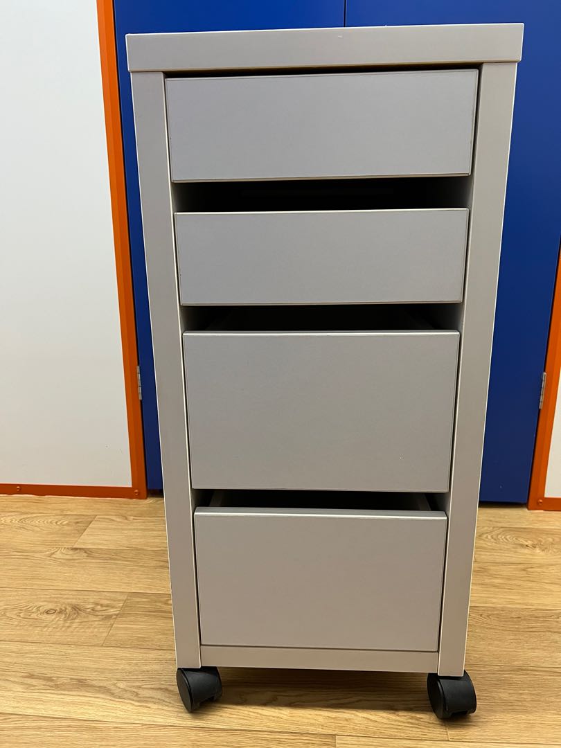 IKEA Micke White Desk Drawer Unit with wheels, Furniture & Home Living