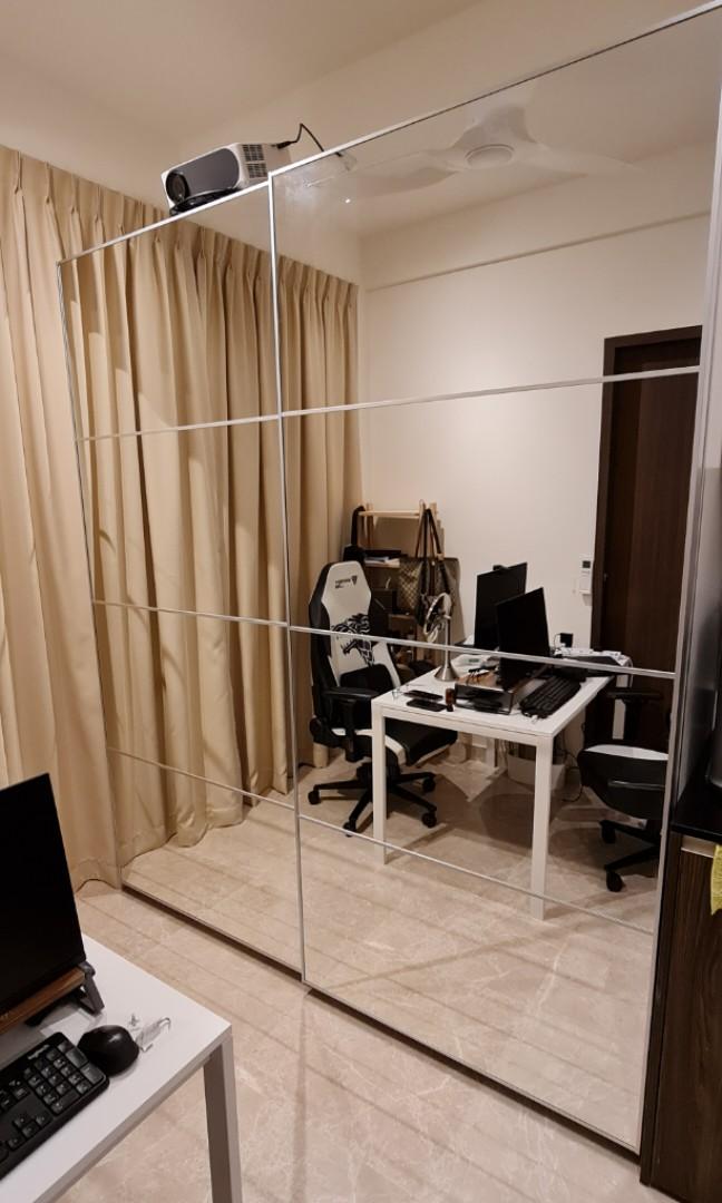 Stunning Ikea Wardrobe With Sliding MIrror Pax Doors Wall Avail