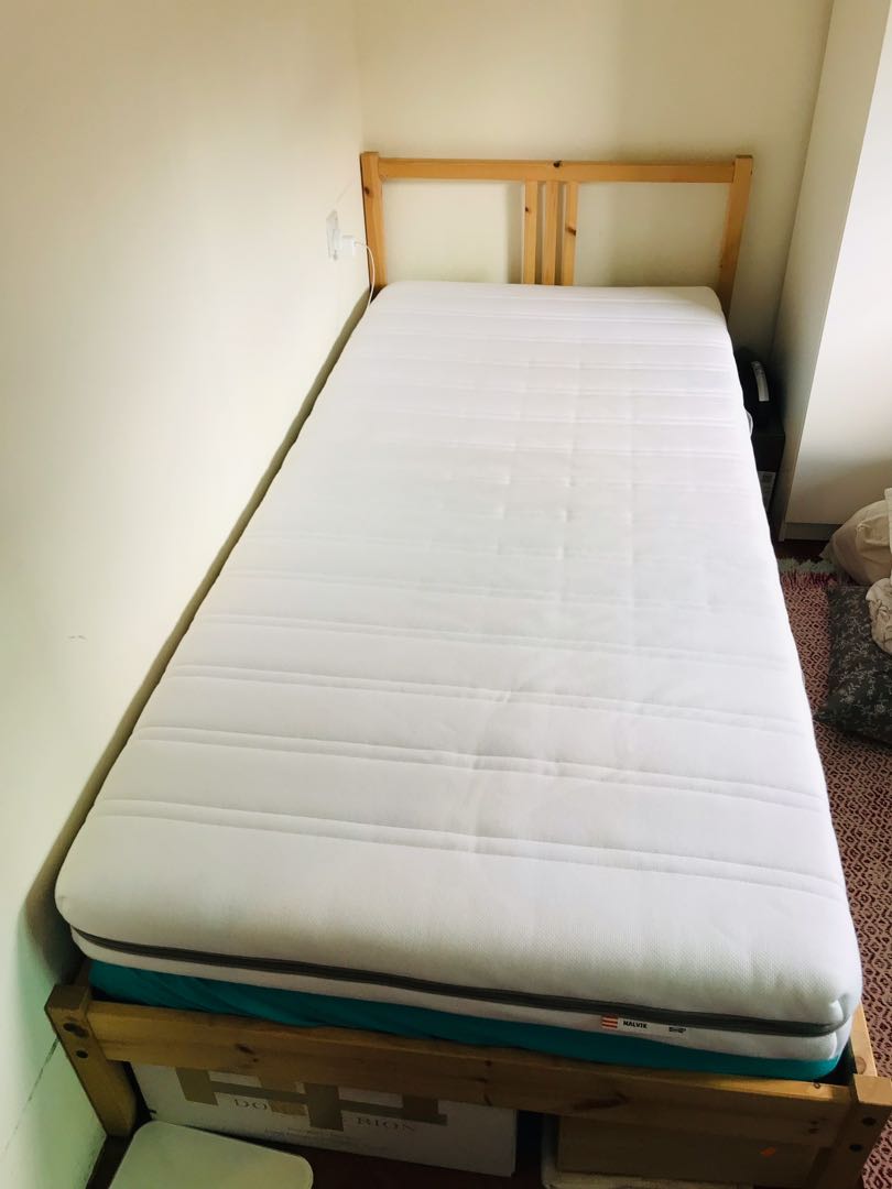Ikea Single Mattress Malvik, Furniture & Home Living, Bedding & Towels