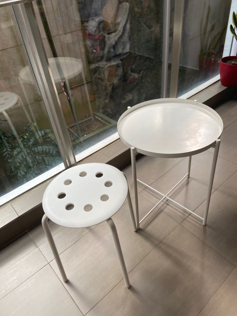 IKEA Stool + coffee table, Furniture & Home Living, Furniture, Tables
