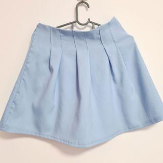 ❤️INSTOCK Baby Blue basic pleated skirt