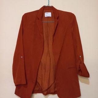 Jas Blazer Bershka Wanita Merah