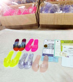 Jelly Sandal flexible PVC Flipflops Candy color Indoor Outdoor Beach