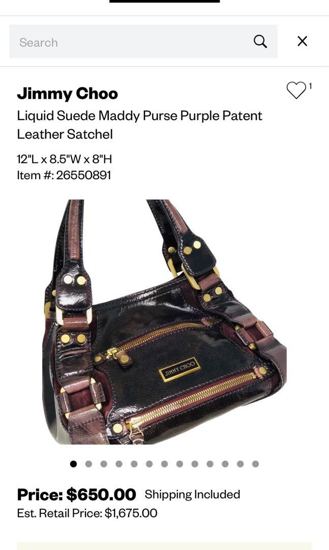 Jimmy Choo Vintage Maddy Black Patent Leather and Suede, Luxury, Bags ...