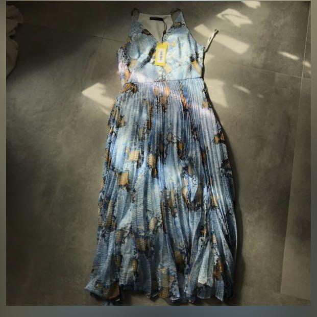 Kate Middleton 凱特王妃著用品牌/ Karen Millen blue zebra printed