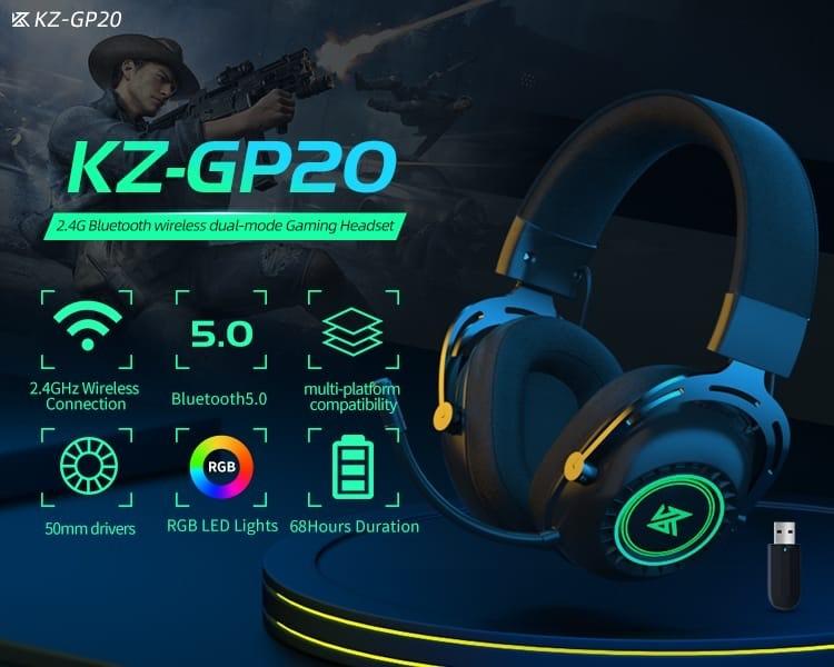 KZ GP20 Wireless Bluetooth 2.4Ghz Gaming Headset, Audio, Headphones & Headsets on Carousell