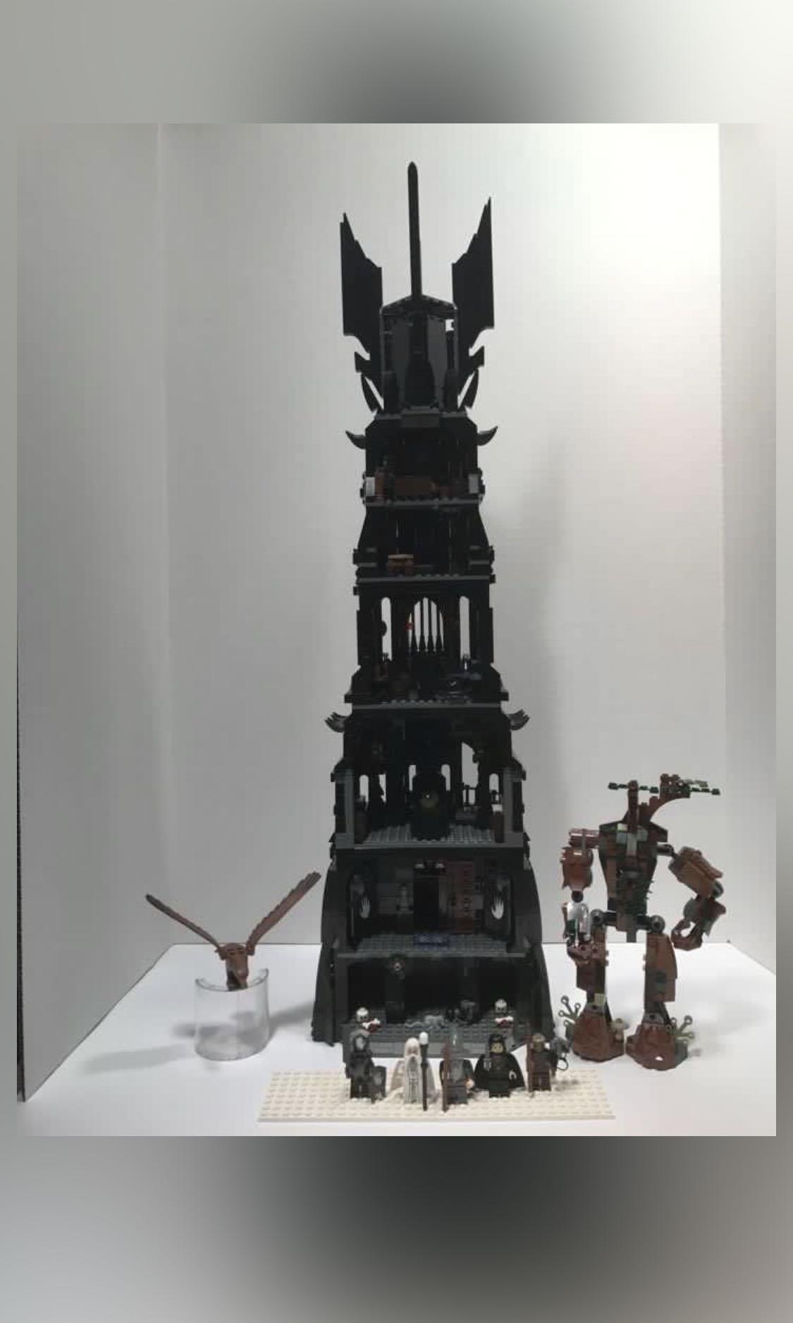 Lego tower 2025 of orthanc height