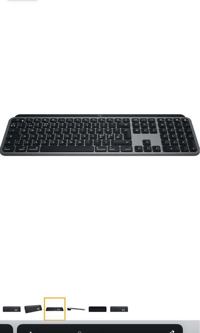 Logitech MX Keys Advanced Wireless Illuminated Keyboard, Backlighting,  Bluetooth, USB-C, Apple macOS, Microsoft Windows, Linux, iOS, Android,  Metal Build - Black 