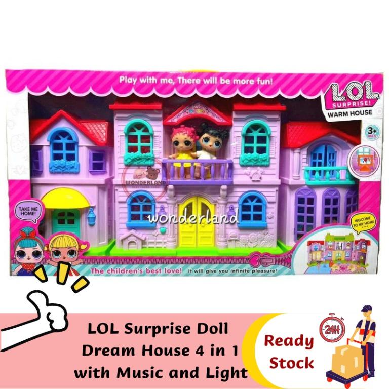 Lol Surprise Doll Toys Dream house 4 in 1 set Music and Light
