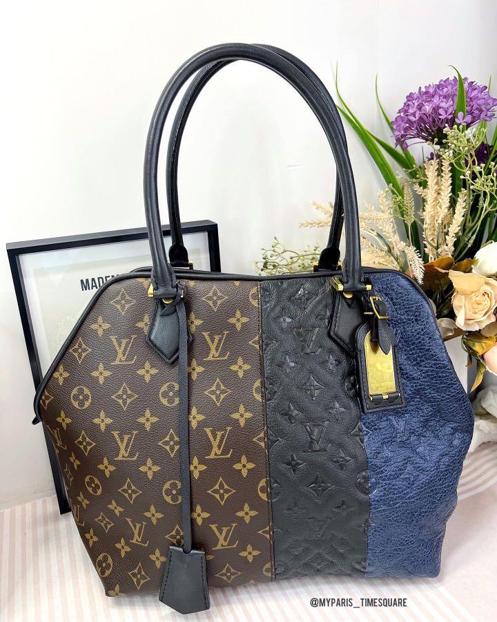 Limited Edition Louis Vuitton Burgundy Blocks Zipped Tote Bag