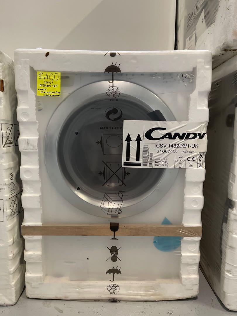 Manual Candy CSV 1482D3/1UK Washing Machine 8KG Display Set 400