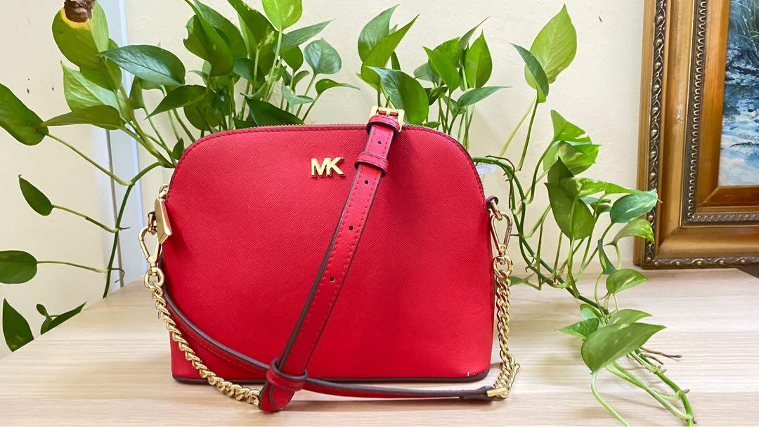 Michael kors red sling bag clearance