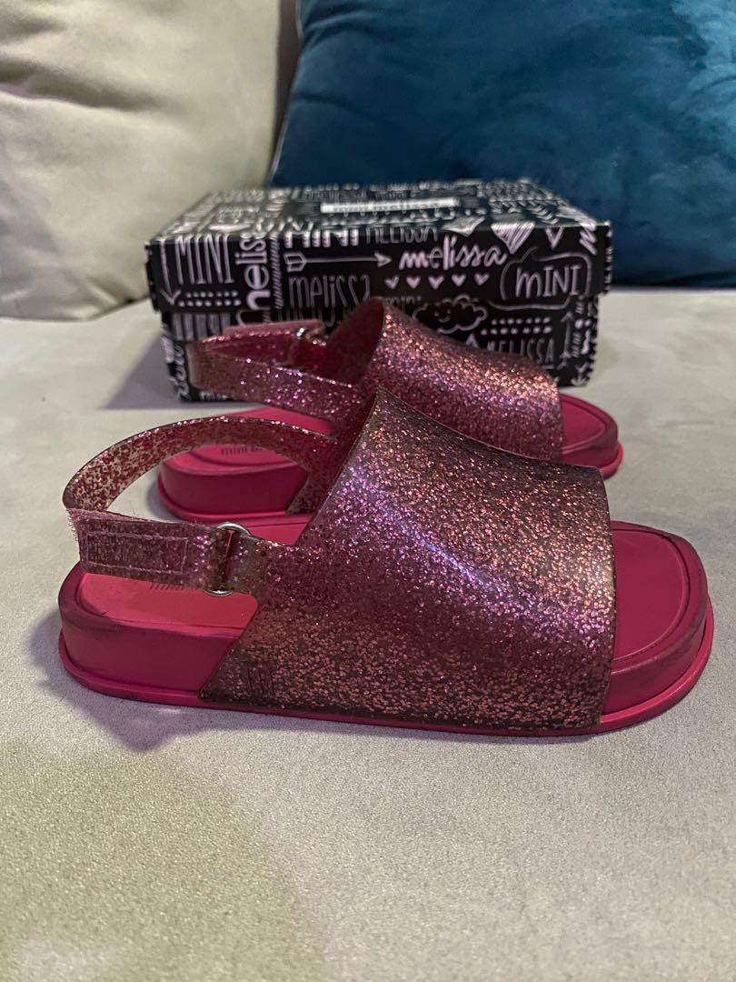 Mini melissa on sale glitter sandals