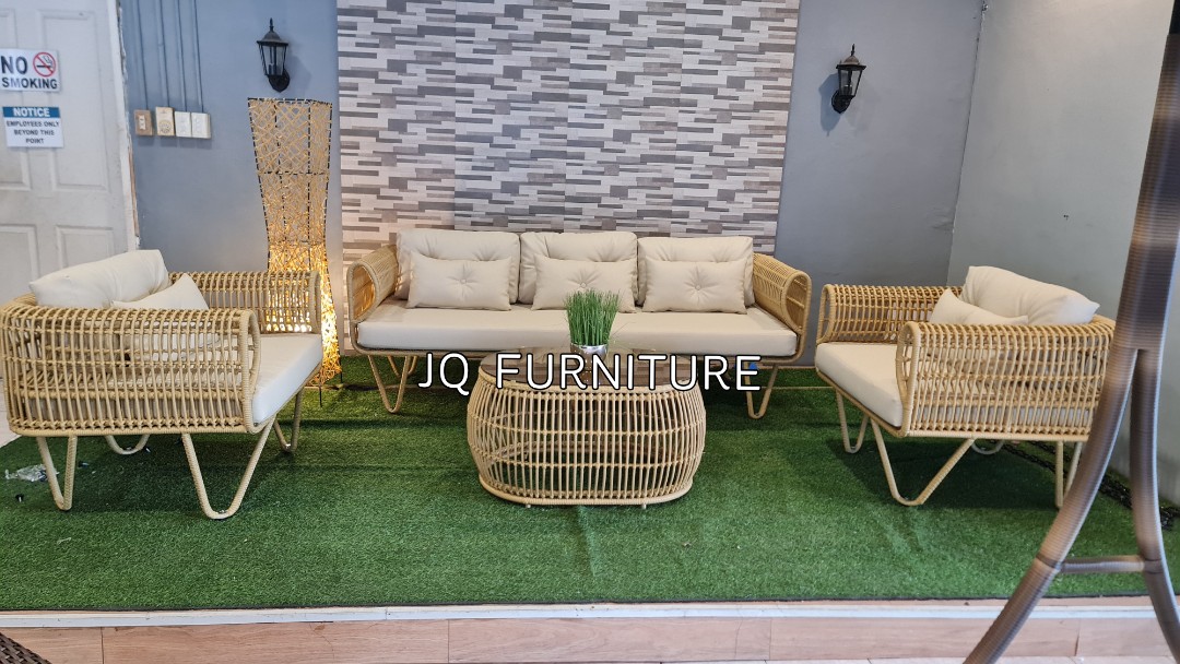 Modern rattan wicker sofa elagant sofa set all weather wicker rattan
