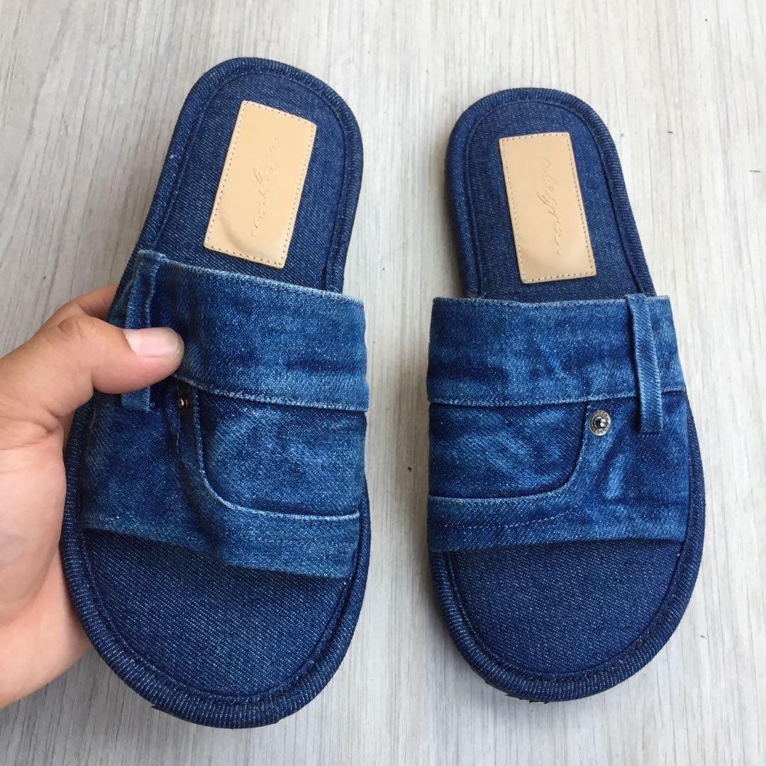 Mules Denim sandal size 36, Fesyen 