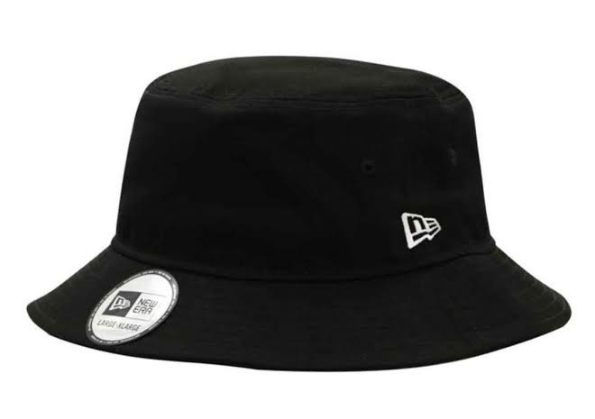 New Era Plain Black Bucket Hat L/XL 