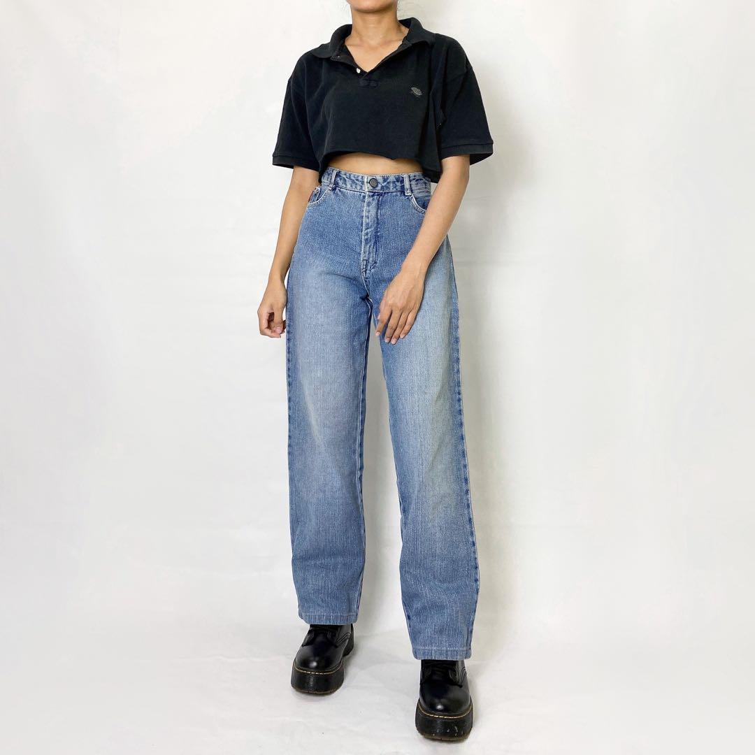 New green straight jeans, Fesyen Wanita 