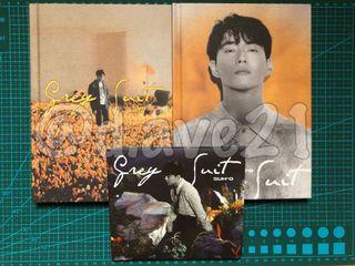 (ON HAND) EXO SUHO KIM JUNMYEON GREY SUIT PHOTOBOOK PB VER AND DIGIPACK VER WITH POB POSTER SEALED UNSEALED