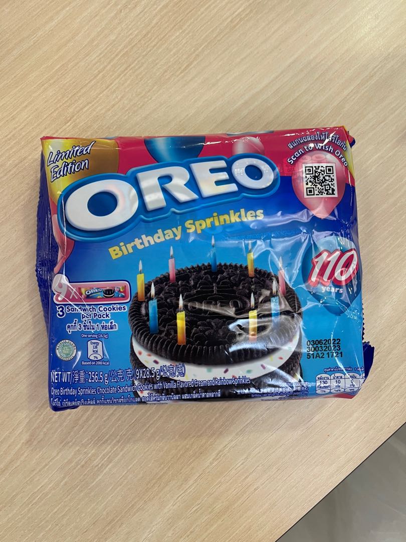Oreo Birthday Sprinkles 100 Years Edition, Makanan & Minuman, Snek di