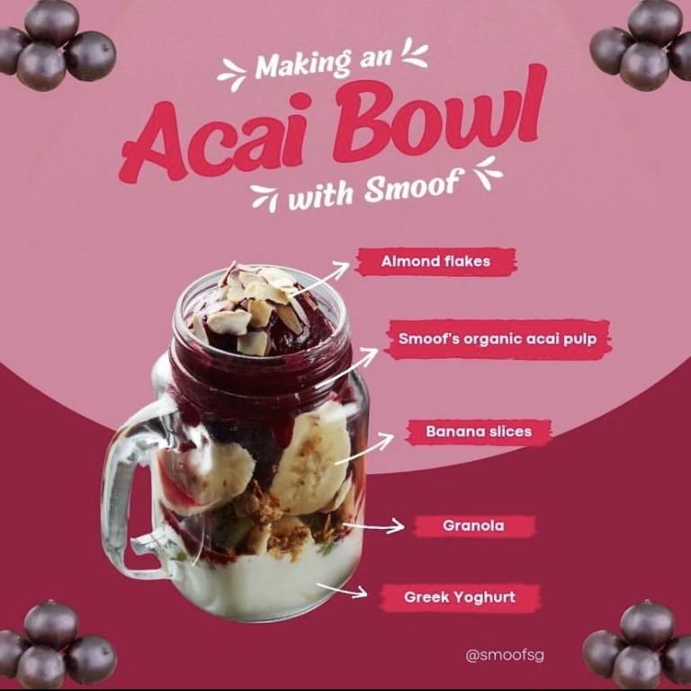 Organic Acai Pulp Pure & Unsweetened (12 x 100g), Food & Drinks