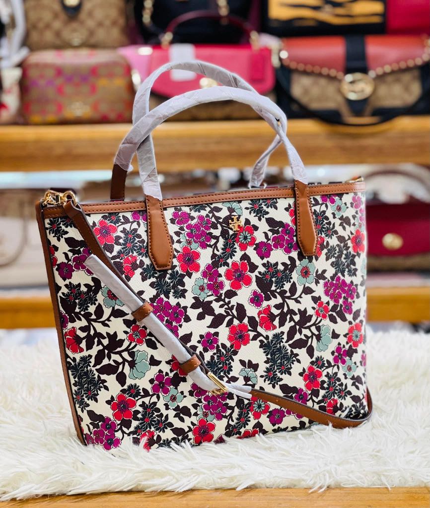 ORIGINAL TORY BURCH KERRINGTON SMALL TOTE FLORAL
