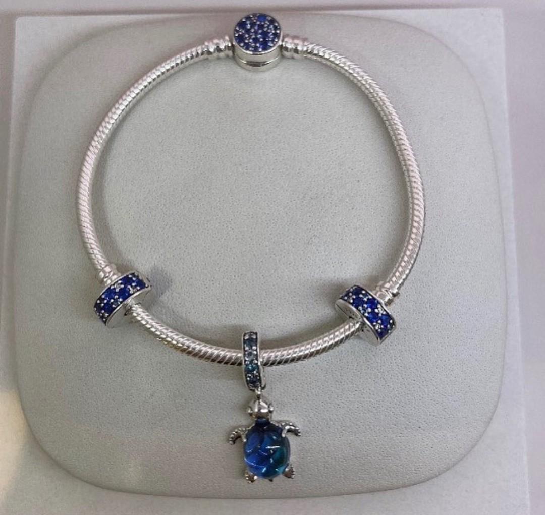 Pandora sea turtle bracelet set in silver Women s Fashion Jewelry Organizers Bracelets on Carousell