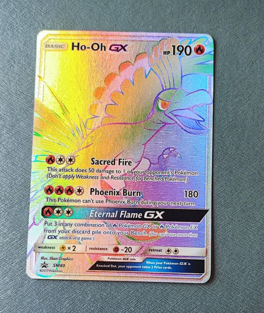 Pokmon TCG Rare - rainbow Ho-oh GX rainbow hooh gx, Hobbies & Toys, Toys &  Games on Carousell