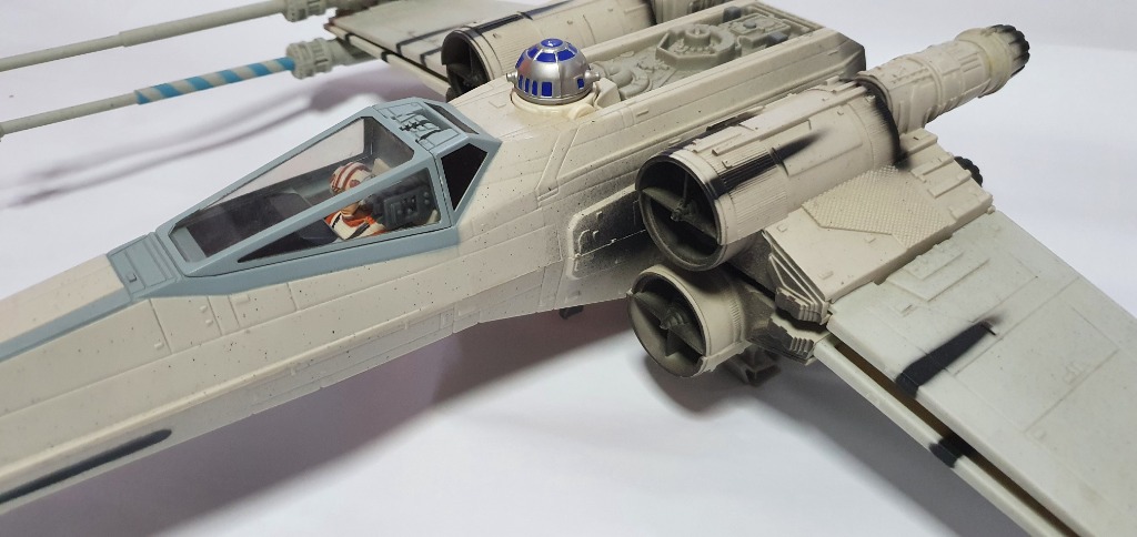 potf electronic power f/x luke skywalker's red five x-wing fighter