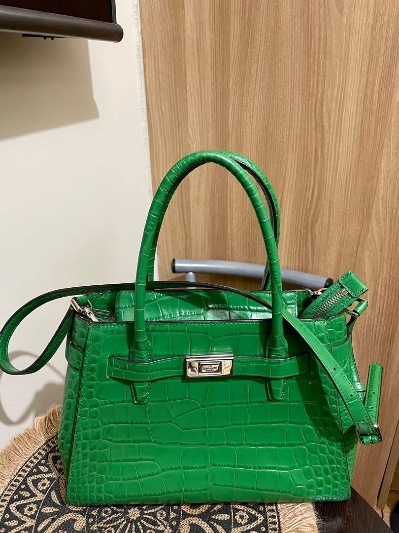 Kate Spade Emerald green Kelly medium leather tote Nice!