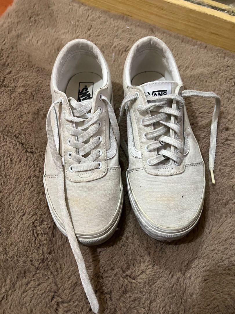 Vans old skool deals white dirty