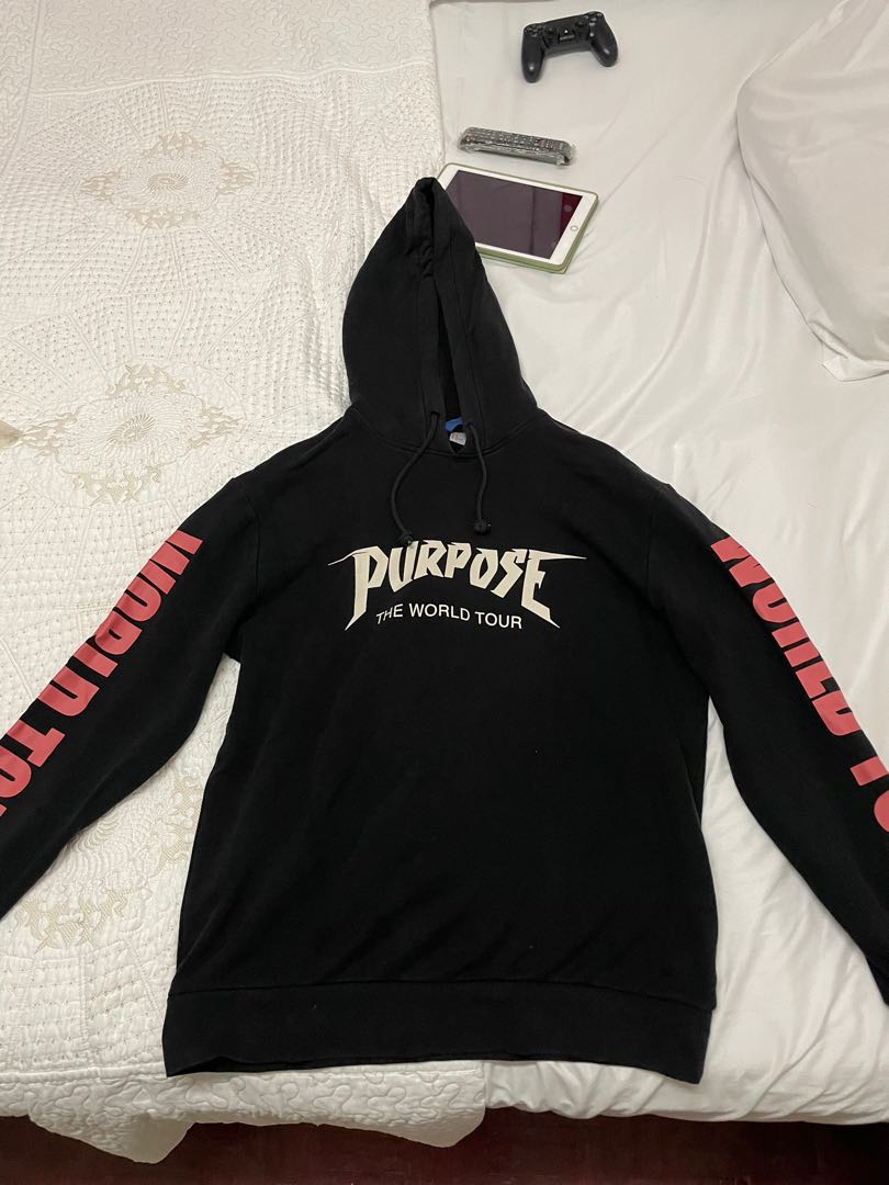 Purpose Tour Hoodie H M Men s Fashion Tops Sets Hoodies on Carousell