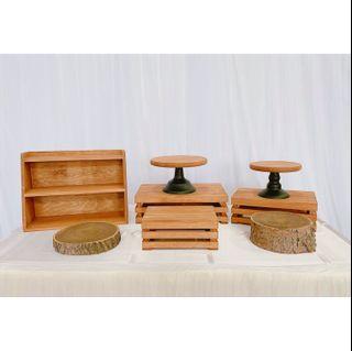 [Rental] DIY Bundle - Rustic Wood Dessert Table Props