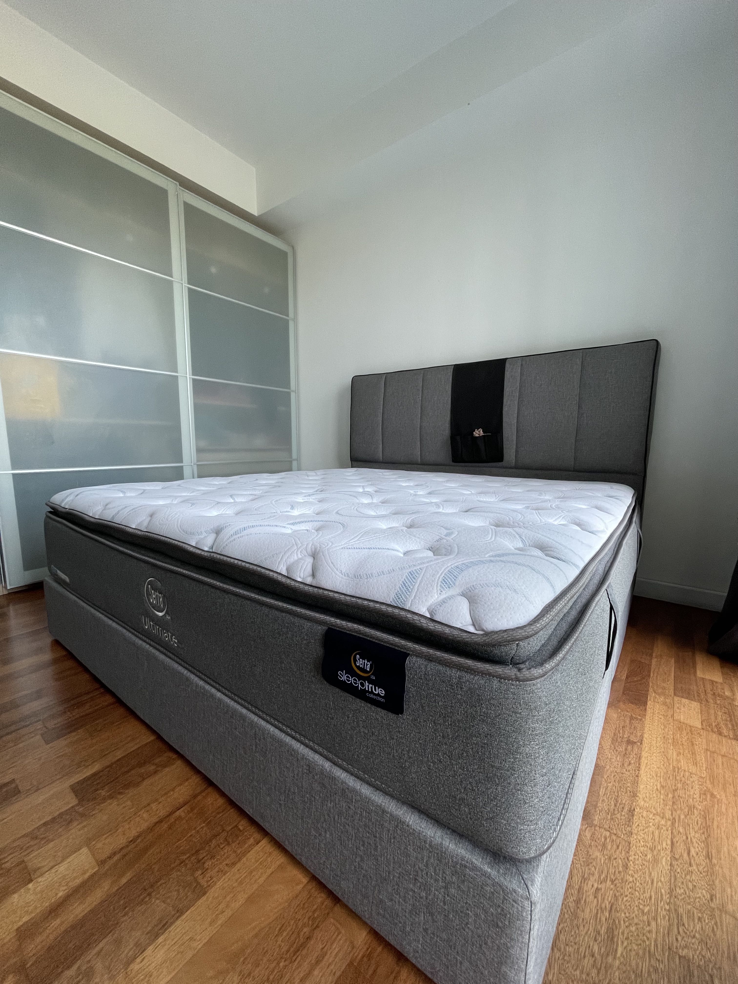 SERTA Ultimate King Size Mattress with Bed Frame, Furniture & Home