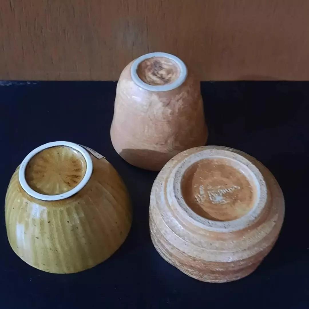 Stoneware Cups/Small Bowls/Planters (Category: Other Kitchenware & Tableware) located in Quezon City. Submitted by MahjasHomeCollections (Listing ID 1170609774, Image 2). Description: Various sizes Price for 3 pcs.