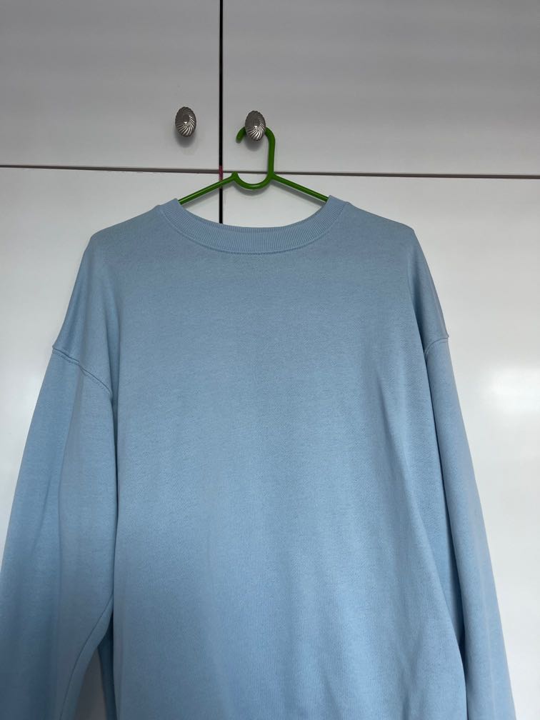 baby blue sweatshirt