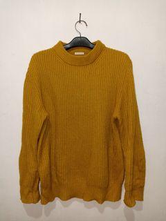 Sweater mustard yellow kuning kunyit tebal hangat bagus murah