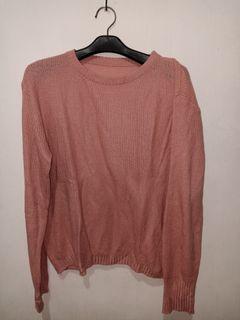 Sweater pink dusty salem preloved