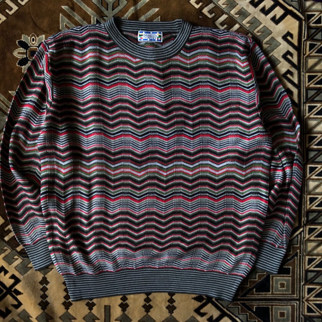 Sweater vintage missoni sport like coogi cardigan knitwear rajut Fesyen Pria Pakaian Baju Luaran di Carousell