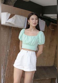 TPZ Wiselle Ruched Basic Top (Mint)