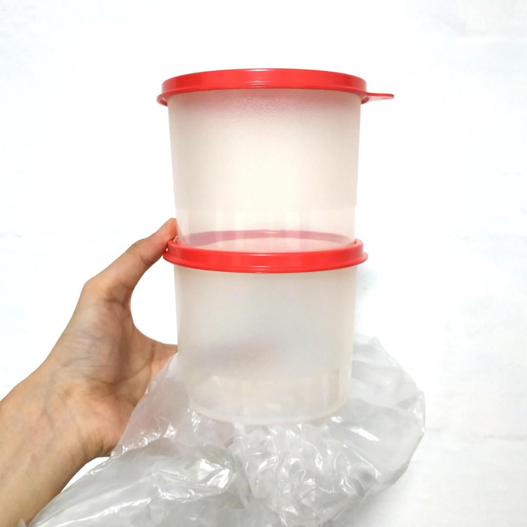 Tupperware 600 ml Compact Modular Round Canister Container Set of 2 ...