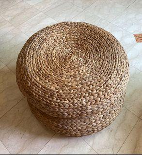 Two Alseda woven pouffes, Ikea