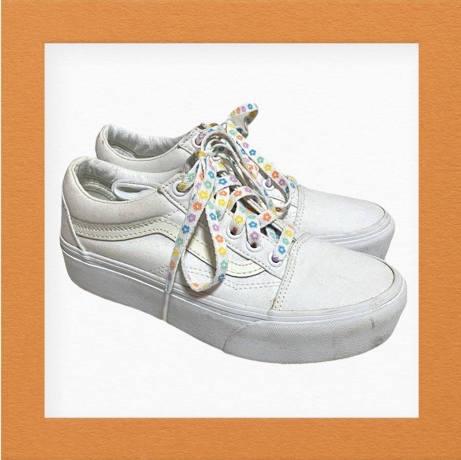 White platform sales vans old skool