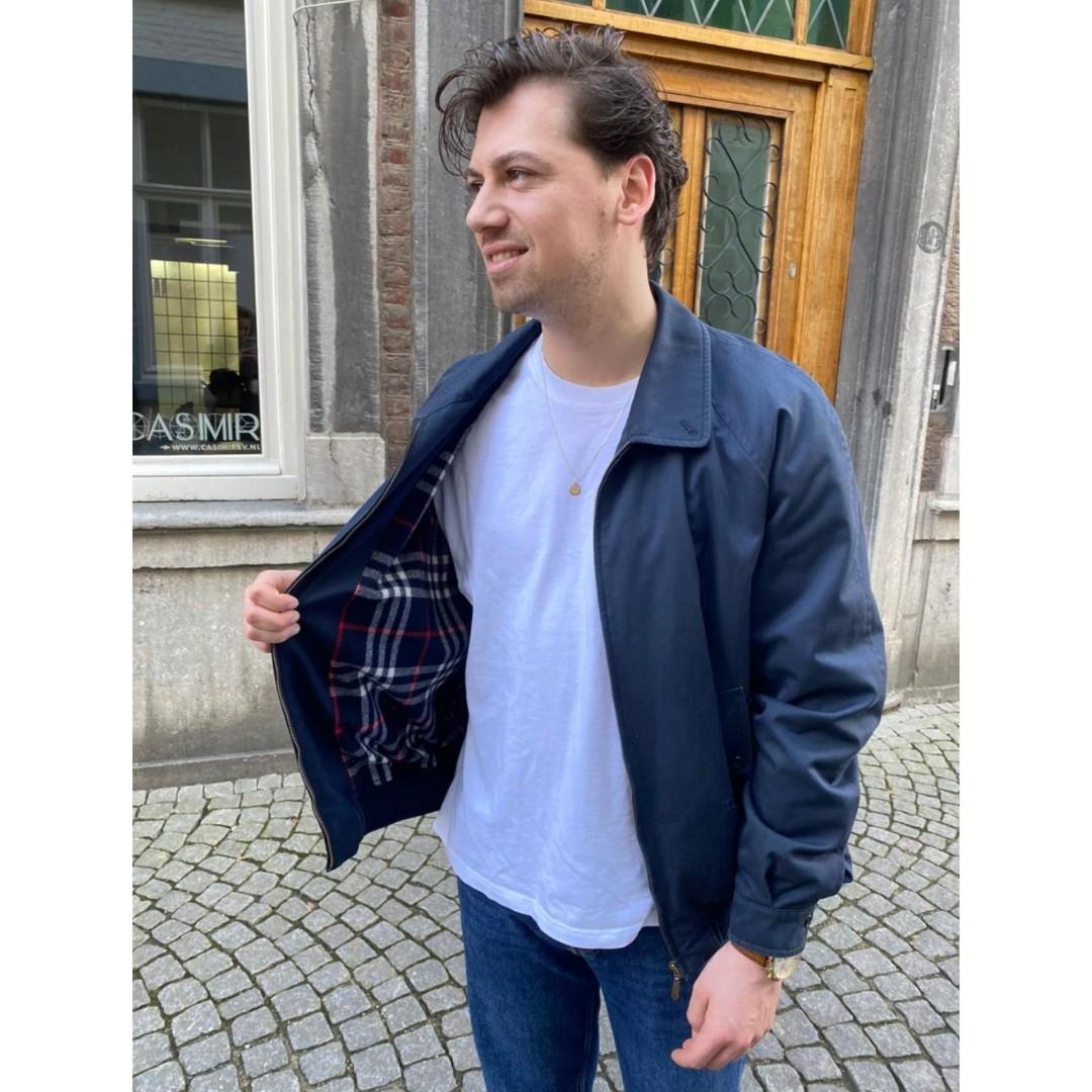 Burberry harrington jacket blue best sale