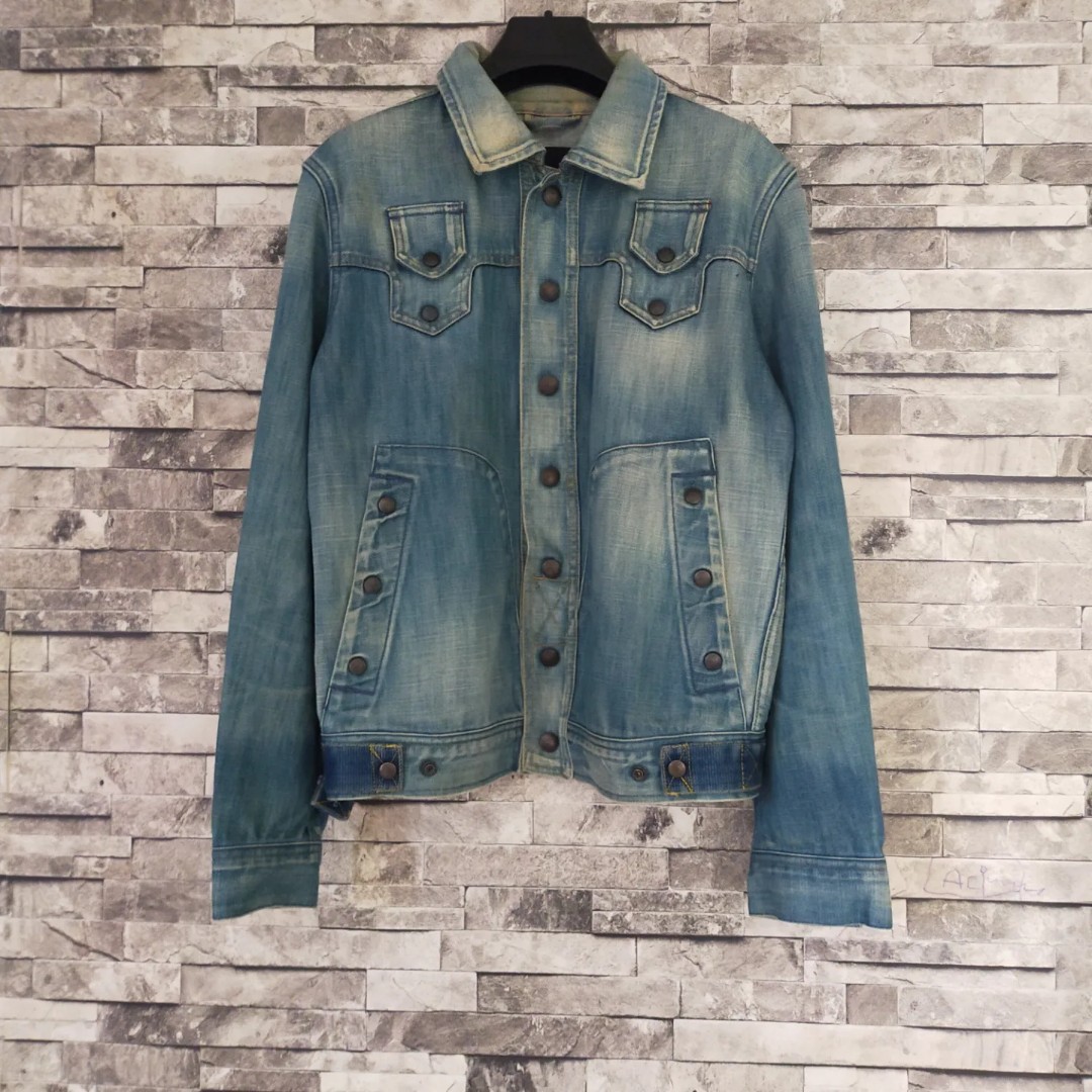 Vintage diesel denim jacket, Fesyen 