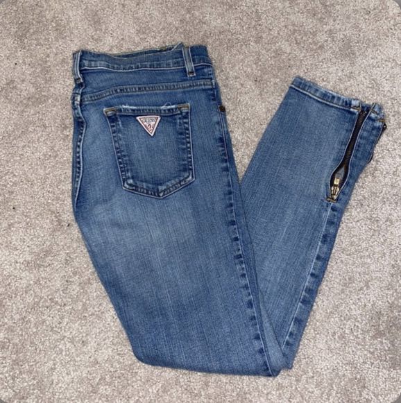 Vintage GUESS zipper ankle jeans Women s Fashion Bottoms Jeans